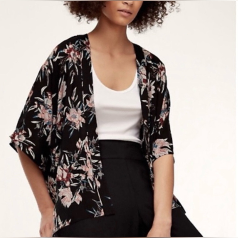 Aritzia Azure Skies Floral Kimono Cardigan size S/M